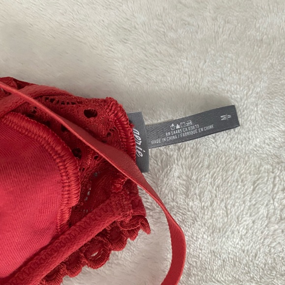Aerie Bralette Women's M Lace Racer Back Lined Wireless Size M - Picture 2 of 3